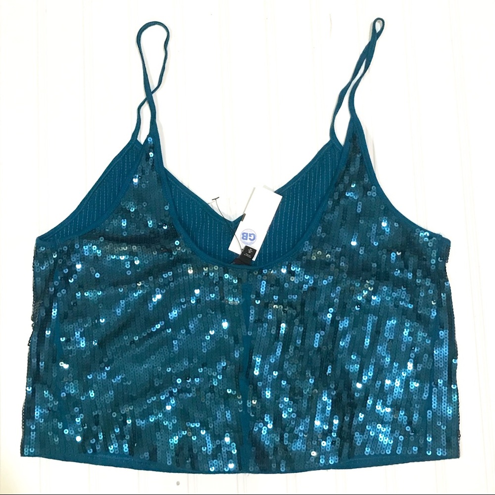 NWT Express Sequin Crop Top😍, Size M - Picture 2 of 3
